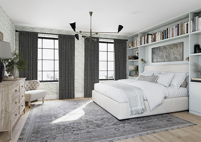 Crushed Velvet, Steel - Made to Measure Curtains - Image 7